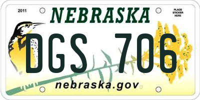 NE license plate DGS706