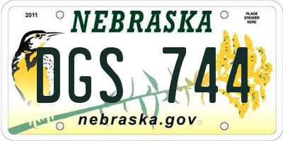 NE license plate DGS744