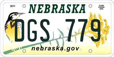 NE license plate DGS779