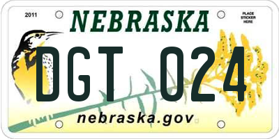 NE license plate DGT024