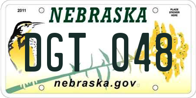 NE license plate DGT048