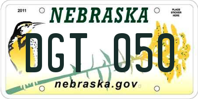 NE license plate DGT050