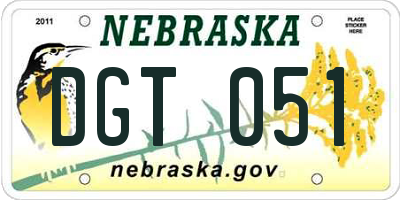 NE license plate DGT051
