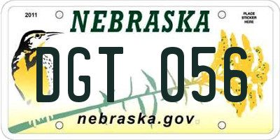 NE license plate DGT056