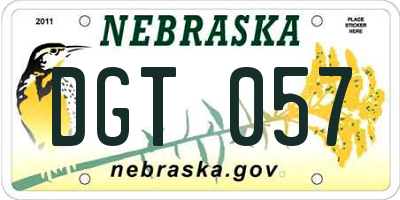 NE license plate DGT057