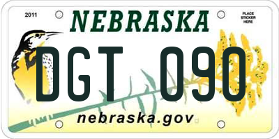 NE license plate DGT090