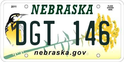 NE license plate DGT146