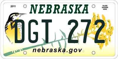 NE license plate DGT272