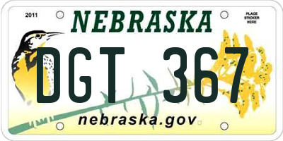 NE license plate DGT367