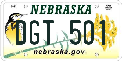 NE license plate DGT501