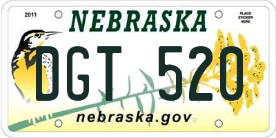 NE license plate DGT520