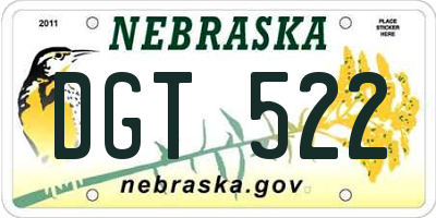 NE license plate DGT522