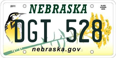 NE license plate DGT528