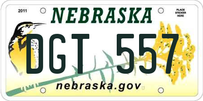 NE license plate DGT557