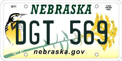 NE license plate DGT569