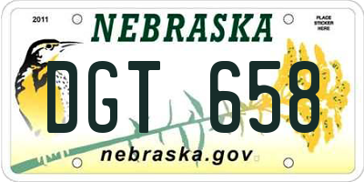 NE license plate DGT658