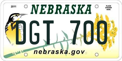 NE license plate DGT700