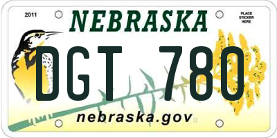 NE license plate DGT780
