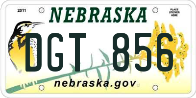 NE license plate DGT856