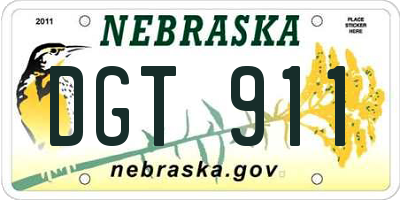 NE license plate DGT911