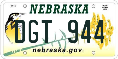 NE license plate DGT944