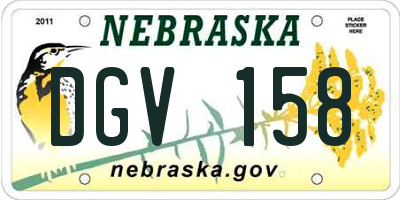NE license plate DGV158