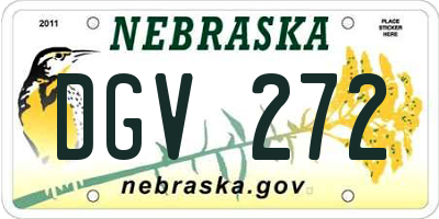 NE license plate DGV272