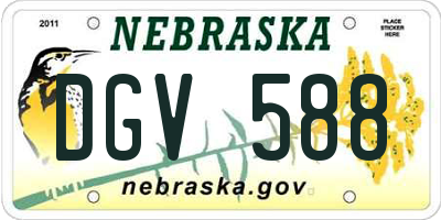 NE license plate DGV588