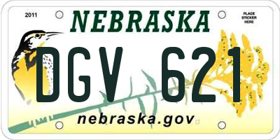 NE license plate DGV621