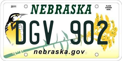 NE license plate DGV902