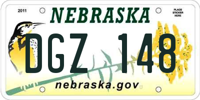 NE license plate DGZ148