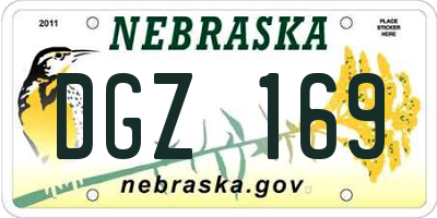 NE license plate DGZ169
