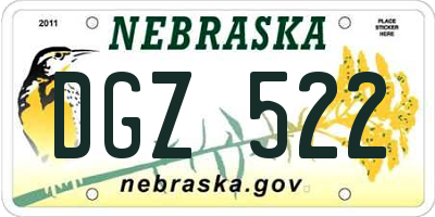 NE license plate DGZ522