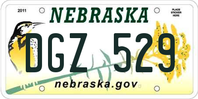 NE license plate DGZ529