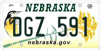 NE license plate DGZ591