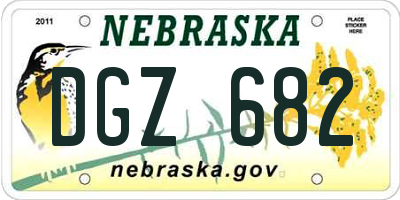 NE license plate DGZ682
