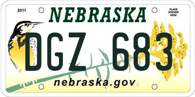 NE license plate DGZ683