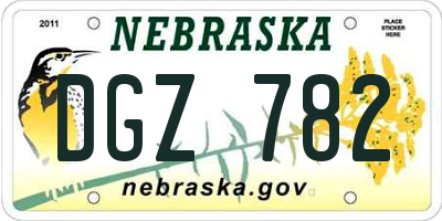NE license plate DGZ782