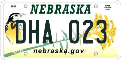 NE license plate DHA023
