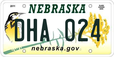 NE license plate DHA024