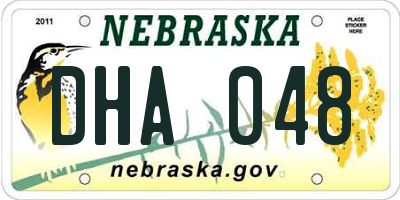 NE license plate DHA048