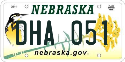 NE license plate DHA051