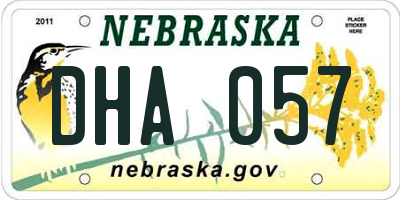 NE license plate DHA057