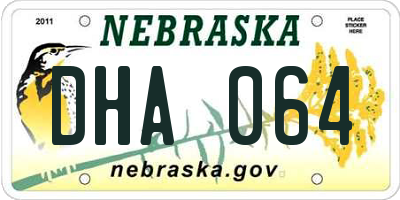 NE license plate DHA064