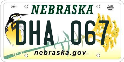 NE license plate DHA067