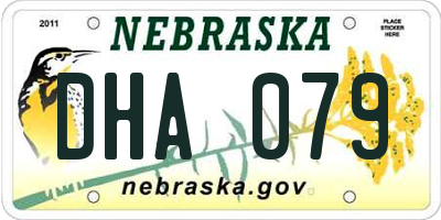 NE license plate DHA079