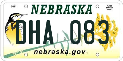 NE license plate DHA083
