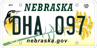 NE license plate DHA097