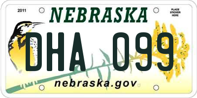 NE license plate DHA099