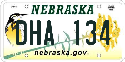 NE license plate DHA134